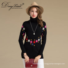 Hot Sales Embroidery Women Cashmere Sweater Jumper com preço competitivo